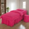 Red,70x190cm/27.5x74.8in,Massage Bed Cover with Face Hole,Washable Cover Elastic Reusable Beauty SPA Couch Massage Cover for 80cm Or Less Massage Bed view 1