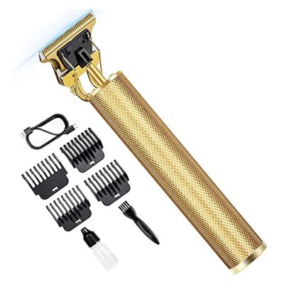 Electric Hair Cutting Machine Vintage T9 Clipper Hair Rechargeable Man Shaver Trimmer for Men's Barber Professional New Good(Golden)