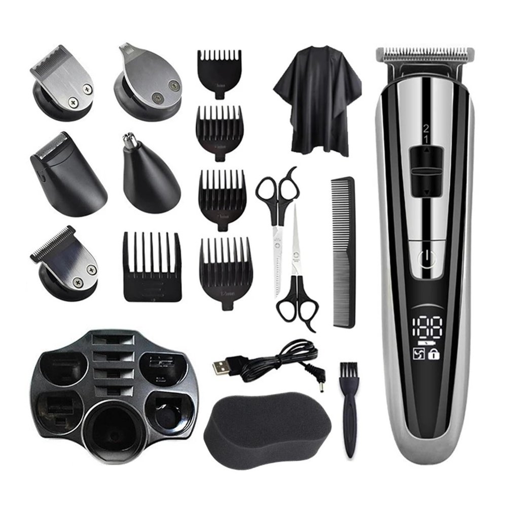 5 in 1 Hair Cutting Machine,Multifunctional Trimmer for Men,Trimmer for Nose and Ears,Rechargeable Hair Clipper.(Professional Set)