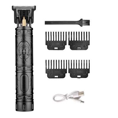 Hair Clipper Light Head Hair Cutting Machine Oil Head Hair Clippers Electric Hair Trimmer for Barber Shaver Professional(Black Buddha-no Box)