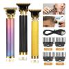 T9 USB Electric Hair Trimmer Hair Cutting Machine Rechargeable Hair Clippers for Men Shaver Trimmer Professional Beard Trimmer(Muticolor) view 2