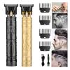 Professional Hair Clipper for Men Vintage T9 Electric Hair Cutting Machine Hair Clipper Barber Shaver Rechargeable Hair Trimmer(Black Dragon A) view 2