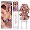 Body Glitter Stick for Face & Body & Hair - Red/Black & Purple/Gold Chunky Sparkle Set, 2 Pack | Versatile Festival Makeup for Party, Rave, Cosplay view 3