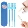 3PCS Nasal Hair Cutter,2026 New Manual 360 Rotating Nostril Hair Removal Tool Double Sided Nose Hair Blade,Nose Hair Trimmer with Ear Picker for Women Men Travel Essentials (Blue) view 1