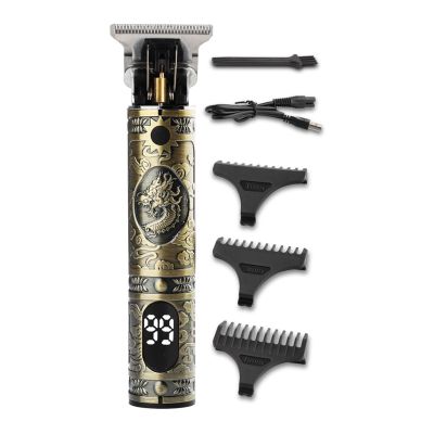 Electric Hair Clipper Rechargeable Shaver Beard Trimmer Professional Hair Trimmer Cordless Men Hair Cutting Machine(DragonLCD)