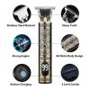 Electric Hair Cutting Machine Vintage T9 Clipper Hair Rechargeable Man Shaver Trimmer for Men's Barber Professional(Metal blackLCD) view 2