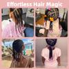 160Pcs 10mm Small Silicone Beads for Hair Braids, Soft Jellyish Pony Hair Beads with 5mm Hole + 50 Rubber Bands and 1 Beader for Braiding, DIY Bracelets Necklaces Crafts (Dark Pink) view 4