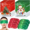 Demissle 60 Pack Christmas Steam Eye Masks Bulk for Dry Eyes Disposable Eyes Masks Cover Self Heating Red and Green Moist Heat Eyemasks Holiday Warm Eye Compress Gift for Women Home Office Travel view 1