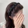 6 Pcs Vintage Fabric Wave Hairband For Ladies - Cute Solid Shade Non-slip Tooth-equipped Hair Hoop Accessory(B) view 2