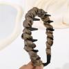 6 Pcs Vintage Fabric Wave Hairband For Ladies - Cute Solid Shade Non-slip Tooth-equipped Hair Hoop Accessory(B) view 4
