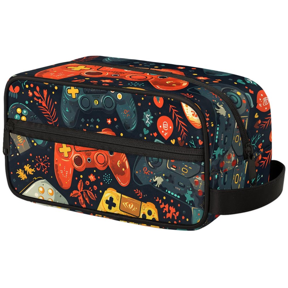 Foerrkelg Play Game Travel Toiletry Bag for Men Videogames Hanging Kit - Waterproof Shaving Bag Bathroom Bags Wash Bag for Toiletries Accessories