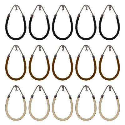 15PCS Elastic Hook Hair Tie Ponytails Hooks Elastic Band Hair Styling Hairs Cord Hairs Clips for Women Girls Curly LongHair (Black, Brown and Blonde)