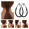 15PCS Elastic Hook Hair Tie Ponytails Hooks Elastic Band Hair Styling Hairs Cord Hairs Clips for Women Girls Curly LongHair (Black, Brown and Blonde) view 3