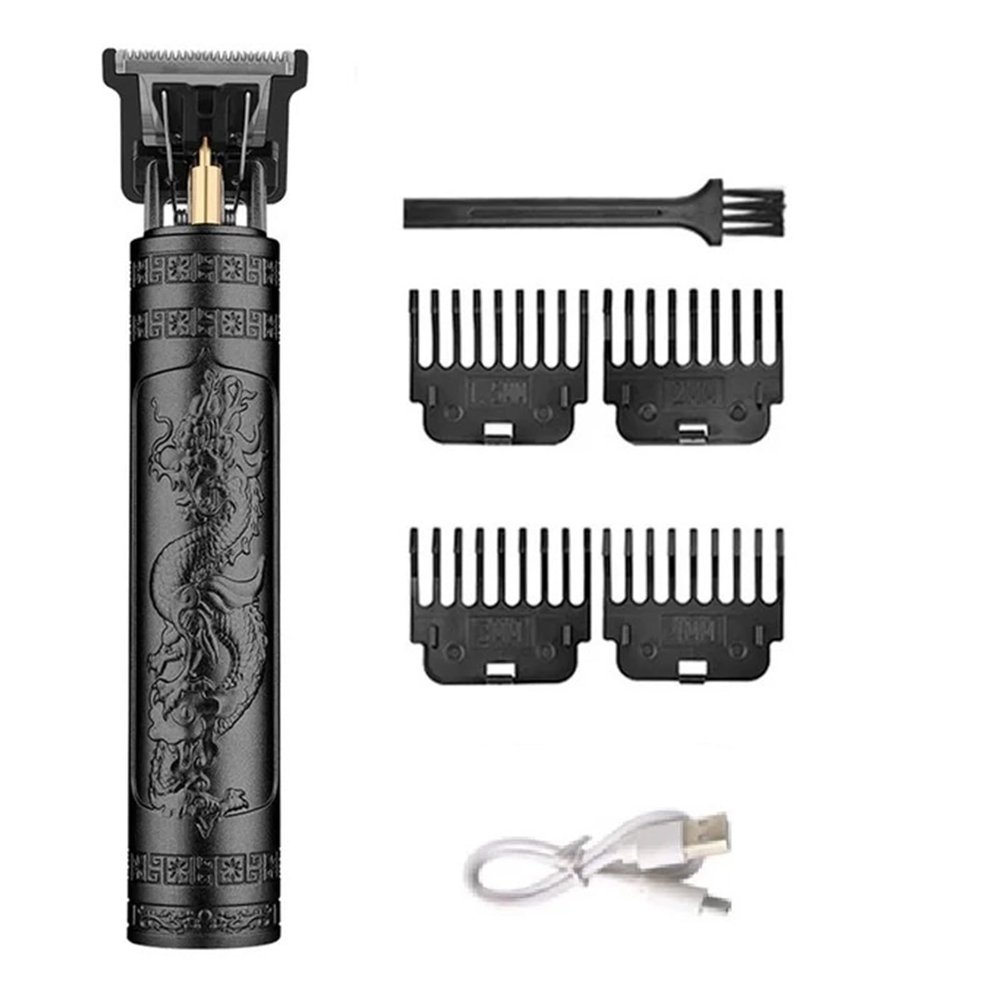 Vintage T9 Hair Clipper Electric Barber Men Electric Shaver Chargeable Hair Trimmer Machine Clippers Good Hair Cutting Care(Black Dragon A)