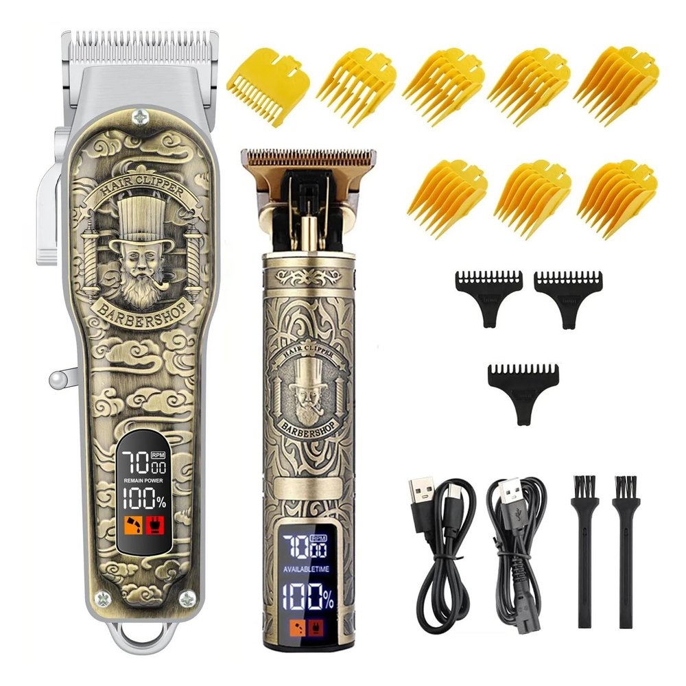 Hair Clipper Electric LCD Hair Trimmer Cordless Shaver Trimmer 0mm Men Barber Hair Cutting Machine for Men Rechargeable USB(5)