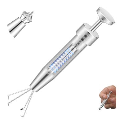 Upgraded Anti-Slip Piercing Ball Grabber Tool with Ergonomic Design for Changing Jewelry, Stainless Steel Jeweler Pick Up Tool 4 Claw Gem Piercing Changing Tool Body Piercing Kit for Ear Nose Lip