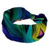 1 Pack Peacock Feathers-726 Elastic Soft Fabric Non-Slip Women's Fashion Headbands - Soft, Wide, and Stylish for All Occasions view 1