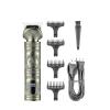 Design Metal Beard USB Charging Barber Trimmer Professional Cordless Hair Clipper Rechargeable LED Displa for Men view 1