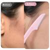KFHENSOMR 15 Pcs Dermaplane Razor Folding Eyebrow Razors for Women Face Fuzz Remover Facial Hair Removal for Women and Men Travel Dermaplaning Beauty Tool - Green White Pink view 3