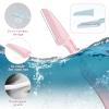 KFHENSOMR 15 Pcs Dermaplane Razor Folding Eyebrow Razors for Women Face Fuzz Remover Facial Hair Removal for Women and Men Travel Dermaplaning Beauty Tool - Green White Pink view 4