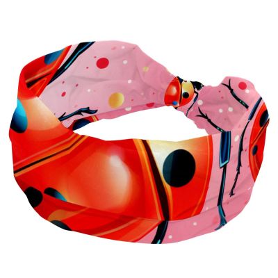 1 Pack Headbands for Women Non Slip Elastic Sports Hair Bands for Women, Soft Cloth Headband for Workout Yoga Fashion Hair Accessories,Red Art Seven Star Ladybug-332