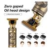Electric Hair Clipper Professional USB Cordless Clipper Professional Beard Trimmer Hair Cutting Machine Hair Clippers(Gold Dragon A) view 3