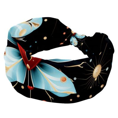 1 Pack Red Art Seven Star Ladybug-282 Elastic Soft Fabric Non-Slip Women's Fashion Headbands - Soft, Wide, and Stylish for All Occasions