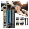 Professional Hair Trimmer Rechargeable Hair Cutting Machine for Men LCD Vintage Hair Beard Trimmer Electric Clippers Barber(LCD Dragon) view 2
