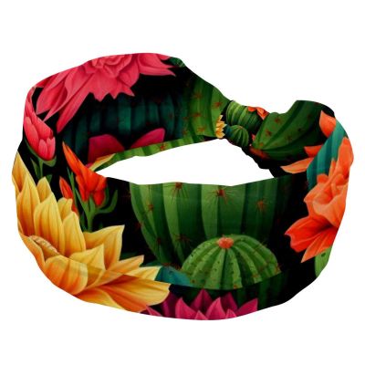 1 Pack Colored Cactus-420 Elastic Soft Fabric Non-Slip Women's Fashion Headbands - Soft, Wide, and Stylish for All Occasions