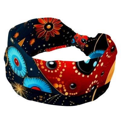 1 Pack Red Art Seven Star Ladybug-306 Elastic Soft Fabric Non-Slip Women's Fashion Headbands - Soft, Wide, and Stylish for All Occasions