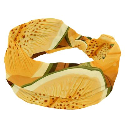 1 Pack Yellow Hami Melon-675 Elastic Soft Fabric Non-Slip Women's Fashion Headbands - Soft, Wide, and Stylish for All Occasions
