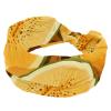 1 Pack Yellow Hami Melon-675 Elastic Soft Fabric Non-Slip Women's Fashion Headbands - Soft, Wide, and Stylish for All Occasions view 1