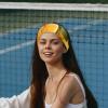 1 Pack Yellow Hami Melon-675 Elastic Soft Fabric Non-Slip Women's Fashion Headbands - Soft, Wide, and Stylish for All Occasions view 2