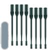 2-in-1 Nasal Hair Cutter for Women, Double-Sided Nose Hair Trimmer for Women Men, 360 Rotating Nose Trimmer Remover Tool with Ear Picker (Dark Green,8pcs) view 1