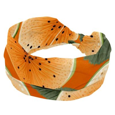 1 Pack Yellow Hami Melon-612 Elastic Soft Fabric Non-Slip Women's Fashion Headbands - Soft, Wide, and Stylish for All Occasions