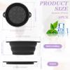 2Pcs Face Bowl with Built-in Ice Tray  Collapsible Silicone Facial Ice Bath Bowl for Cold Plunge Therapy, Skin Tightening & Acne Relief  Portable Spa Tool for Home & Travel (Black) view 2