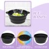 2Pcs Face Bowl with Built-in Ice Tray  Collapsible Silicone Facial Ice Bath Bowl for Cold Plunge Therapy, Skin Tightening & Acne Relief  Portable Spa Tool for Home & Travel (Black) view 3