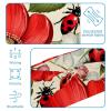 1 Pack Headbands for Women Non Slip Elastic Sports Hair Bands for Women, Soft Cloth Headband for Workout Yoga Fashion Hair Accessories,Red Art Seven Star Ladybug-308 view 4