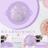 2Pcs Face Bowl with Built-in Ice Tray  Collapsible Silicone Facial Ice Bath Bowl for Cold Plunge Therapy, Skin Tightening & Acne Relief  Portable Spa Tool for Home & Travel (Purple) view 4