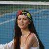 1 Pack Headbands for Women Non Slip Elastic Sports Hair Bands for Women, Soft Cloth Headband for Workout Yoga Fashion Hair Accessories,Red Art Seven Star Ladybug-341 view 2