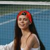 1 Pack Red Art Seven Star Ladybug-315 Elastic Soft Fabric Non-Slip Women's Fashion Headbands - Soft, Wide, and Stylish for All Occasions view 2