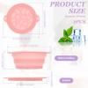 2Pcs Face Bowl with Built-in Ice Tray  Collapsible Silicone Facial Ice Bath Bowl for Cold Plunge Therapy, Skin Tightening & Acne Relief  Portable Spa Tool for Home & Travel (Pink) view 2