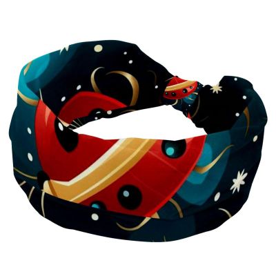 1 Pack Wide Headbands For Women Elastic Headband Red Art Seven Star Ladybug-238 Head Bands Women's Hair Band Turban Workout Soft Sweat Hairband Accessories