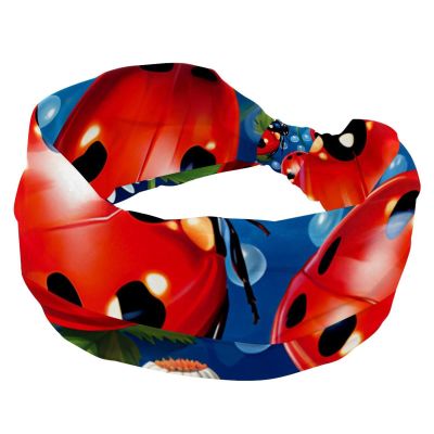 1 Pack Red Art Seven Star Ladybug-318 Elastic Soft Fabric Non-Slip Women's Fashion Headbands - Soft, Wide, and Stylish for All Occasions