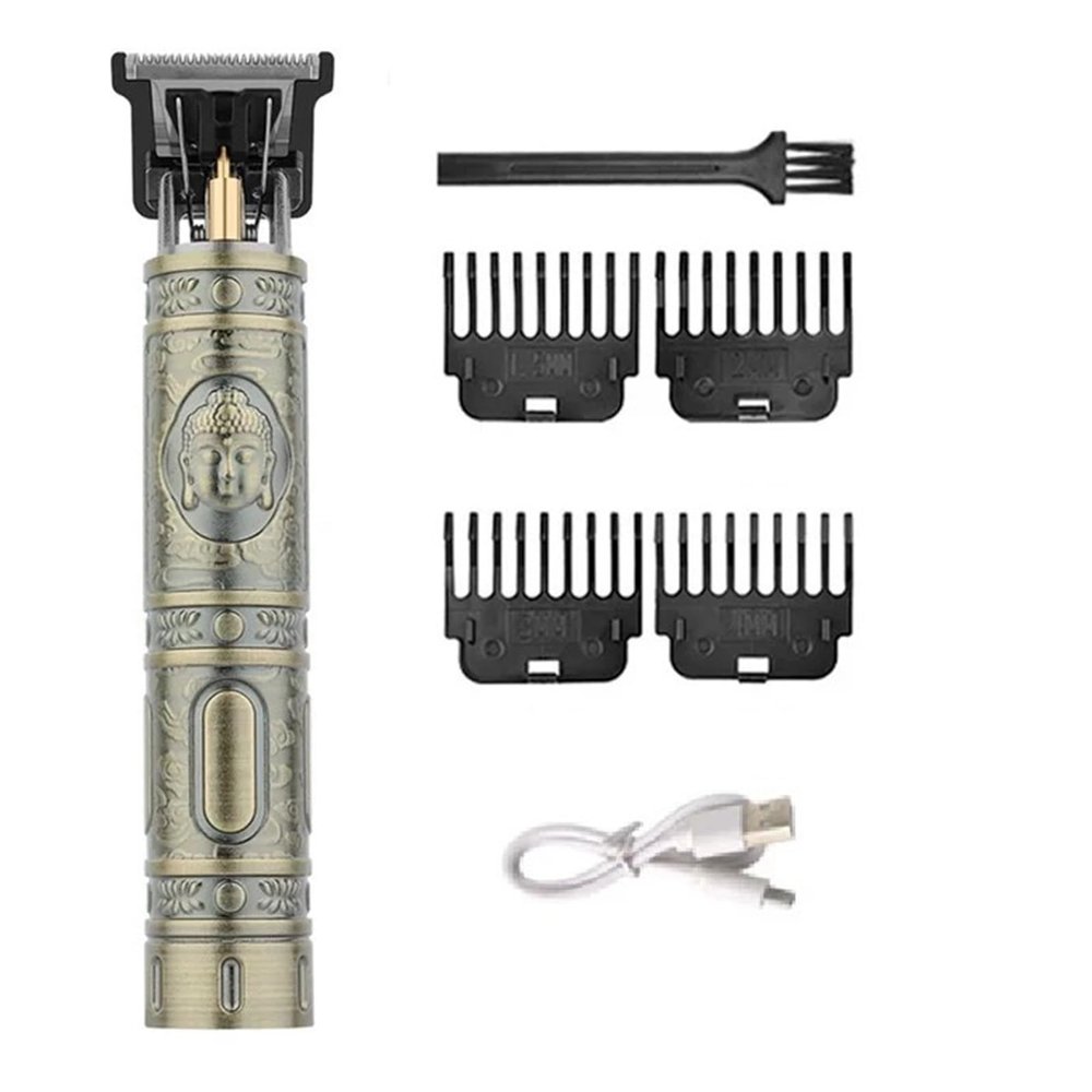 Electric T9 Hair Clipper Trimmer for Men Rechargeable Electric Shaver Beard Barber Hair Cutting Machine Men Beard Trimmer(Buddha-no Box)