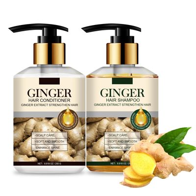 Ginger Shampoo and Conditioner Set for Hair Growth, Thinning Hair Loss, Thickening Products, Hydrating and Thickening Hair Care, Repairs, Shine, Strengthens Volumizing 8.81Oz