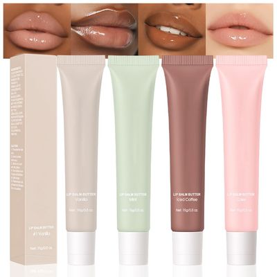 4 Pcs Summer Special Lip Butter Lip Balm, Ultra-Hydrating Natural Vegan Lip Balm, Sheer-Tinted Shine & Hydration Lip Care, Soothes & Softens Dry Lips Skincare, Blsamo labial hidratante (#1+2#+3#+4#)