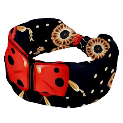 1 Pack Wide Headbands For Women Elastic Headband Red Art Seven Star Ladybug-229 Head Bands Women's Hair Band Turban Workout Soft Sweat Hairband Accessories