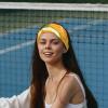 1 Pack Yellow Hami Melon-666 Elastic Soft Fabric Non-Slip Women's Fashion Headbands - Soft, Wide, and Stylish for All Occasions view 2
