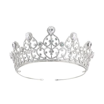 14K Gold Moissanite Glamorous Bridal Crown, High-End Wedding Tiara Hair Accessory for Women, Ideal Gift for Brides, Anniversaries, and Formal Parties (Style 3)